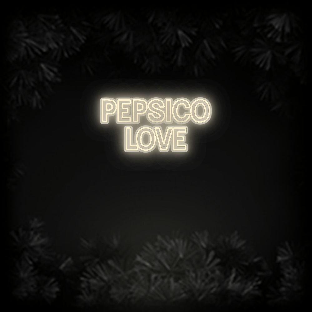 Konfiguriertes Neonschild: Pepsico Love - Official Neon - led neon schild schriftzug personalisiert