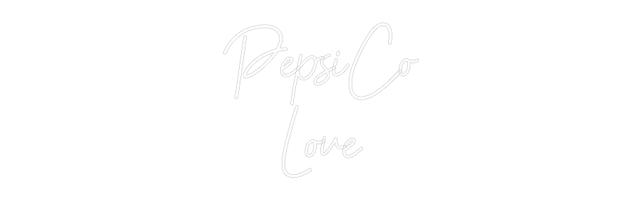 Konfiguriertes Neonschild: PepsiCo Love - Official Neon - led neon schild schriftzug personalisiert