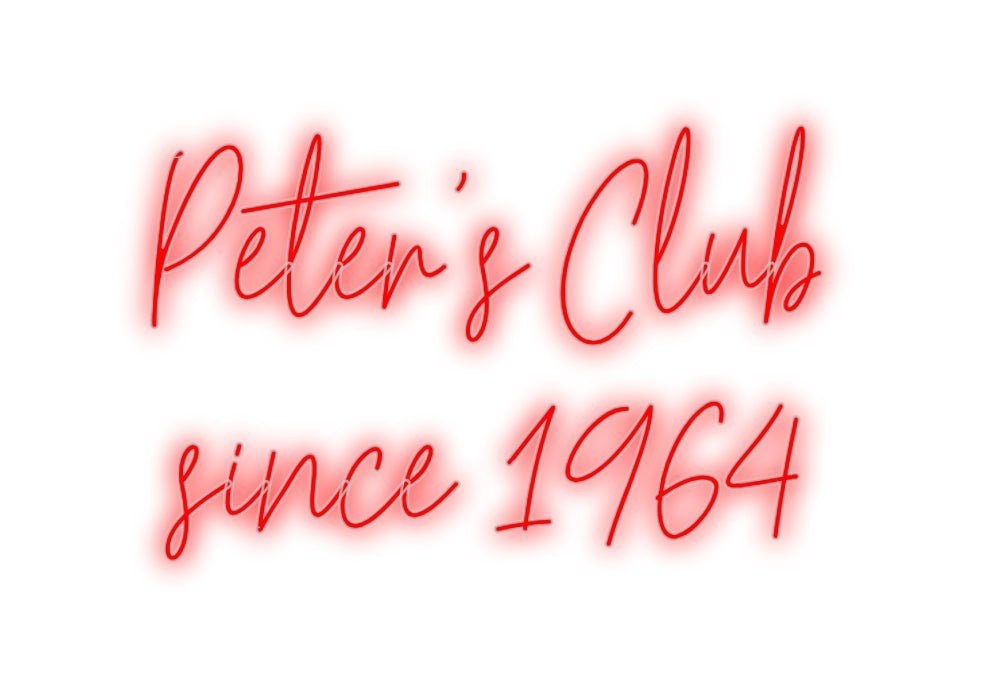 Konfiguriertes Neonschild: Peter's Club ... - Official Neon - led neon schild schriftzug personalisiert