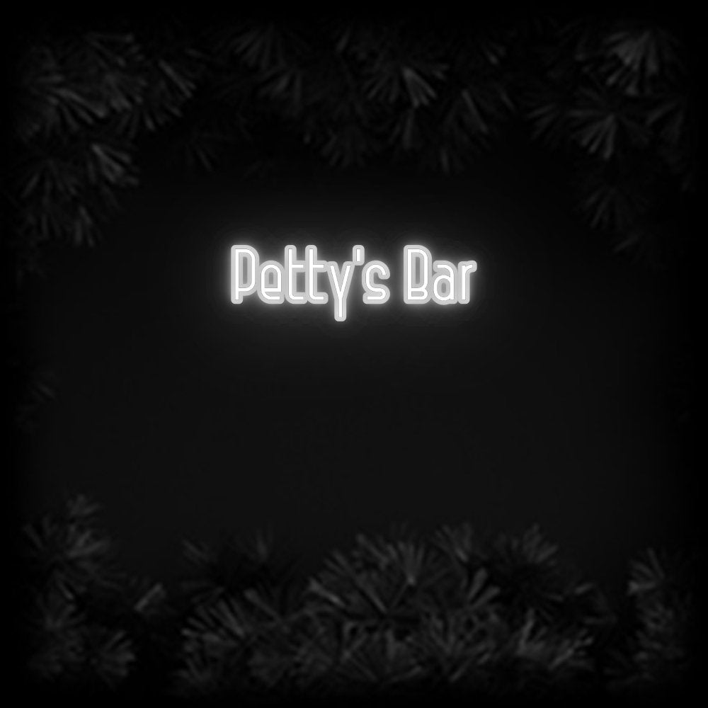 Konfiguriertes Neonschild: Petty's Bar - Official Neon - led neon schild schriftzug personalisiert