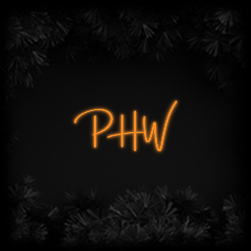 Konfiguriertes Neonschild: PHW - Official Neon - led neon schild schriftzug personalisiert