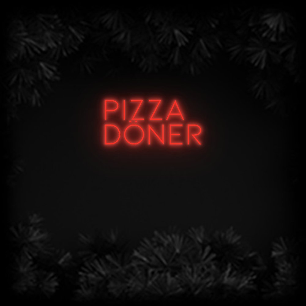 Konfiguriertes Neonschild: Pizza Döner - Official Neon - led neon schild schriftzug personalisiert
