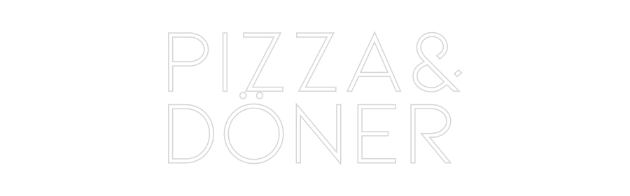 Konfiguriertes Neonschild: Pizza& Döner - Official Neon - led neon schild schriftzug personalisiert