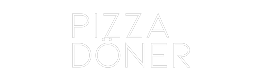 Konfiguriertes Neonschild: Pizza Döner - Official Neon - led neon schild schriftzug personalisiert