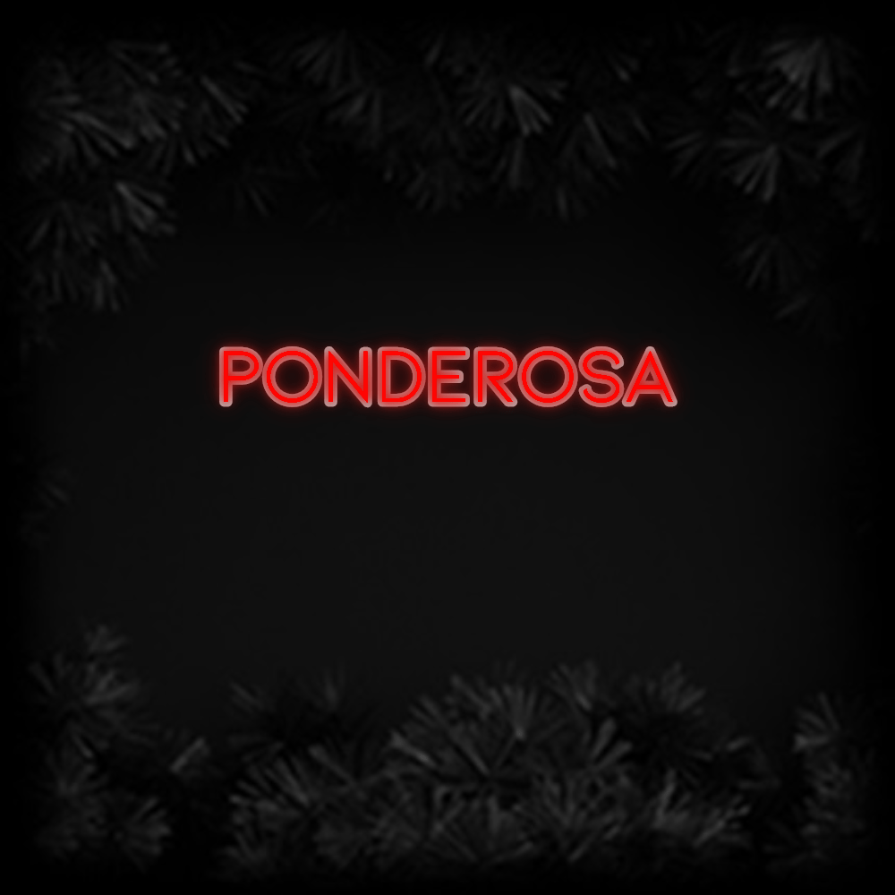 Konfiguriertes Neonschild: Ponderosa - Official Neon - led neon schild schriftzug personalisiert