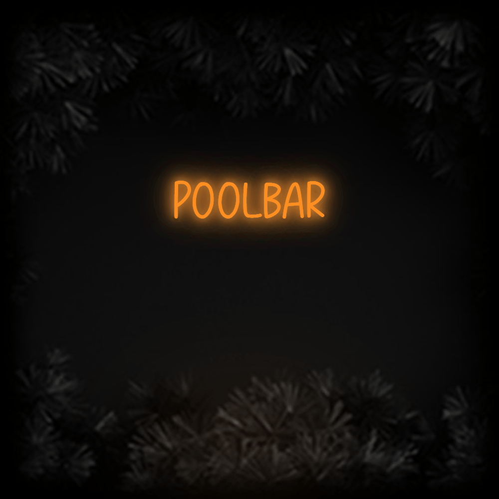 Konfiguriertes Neonschild: POOLBAR - Official Neon - led neon schild schriftzug personalisiert