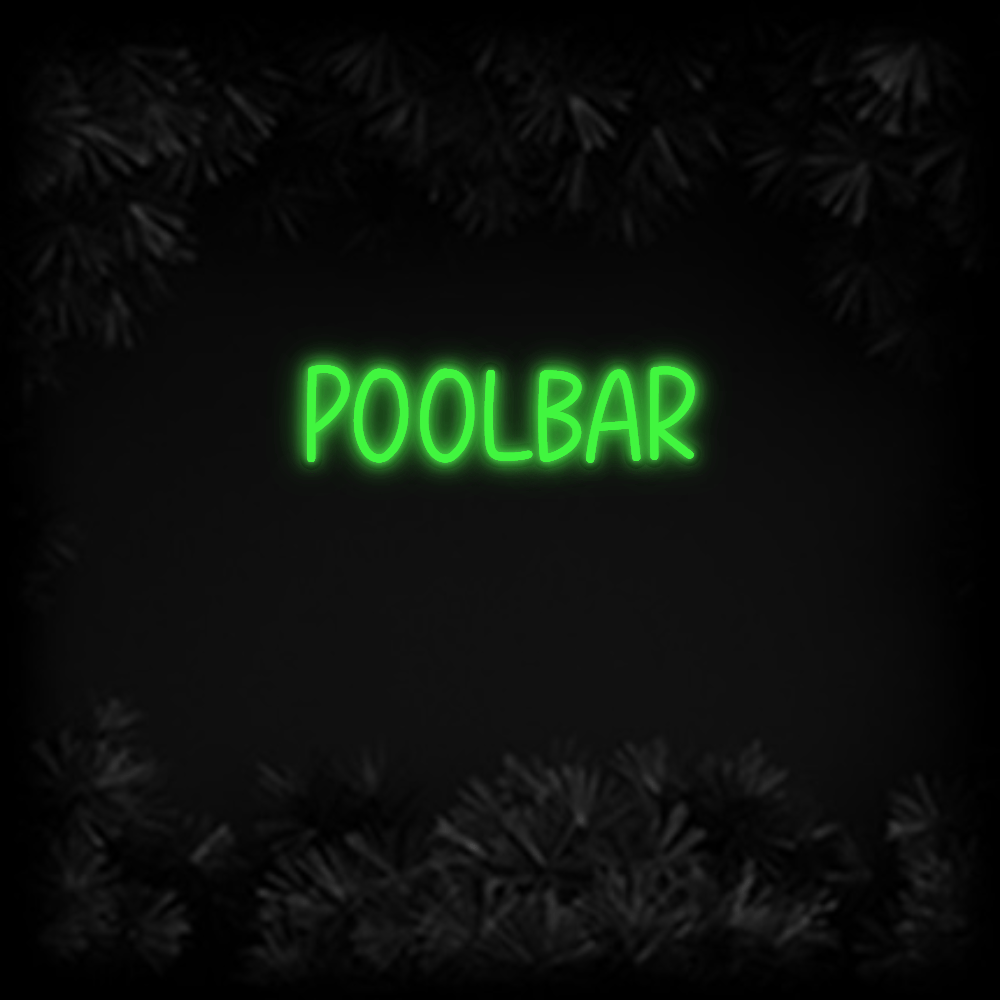 Konfiguriertes Neonschild: POOLBAR - Official Neon - led neon schild schriftzug personalisiert