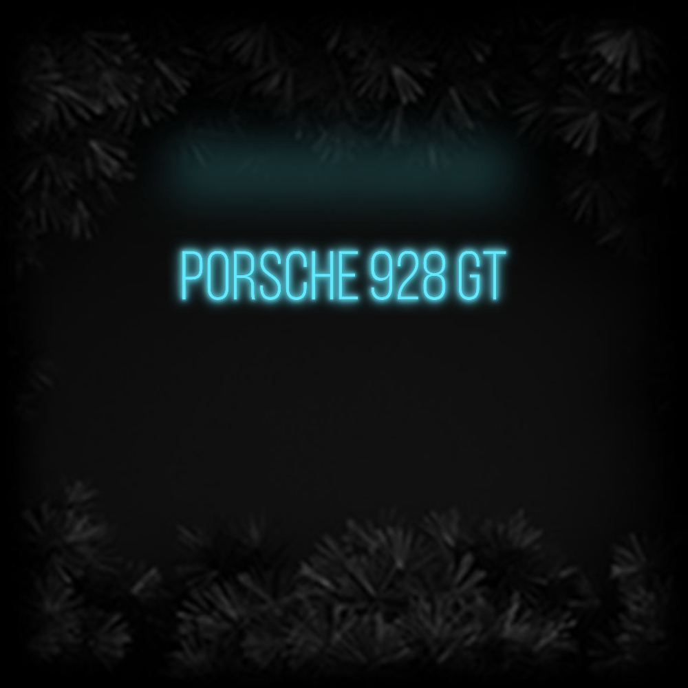 Konfiguriertes Neonschild: Porsche 928 GT - Official Neon - led neon schild schriftzug personalisiert