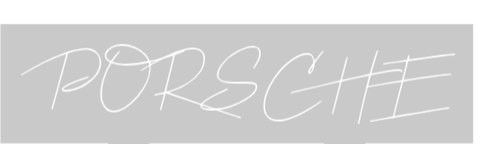 Konfiguriertes Neonschild: PORSCHE - Official Neon - led neon schild schriftzug personalisiert