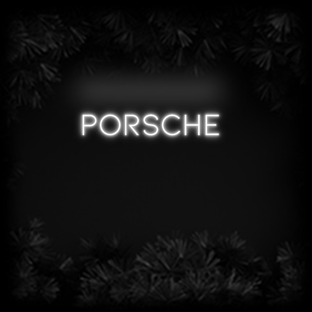 Konfiguriertes Neonschild: Porsche - Official Neon - led neon schild schriftzug personalisiert