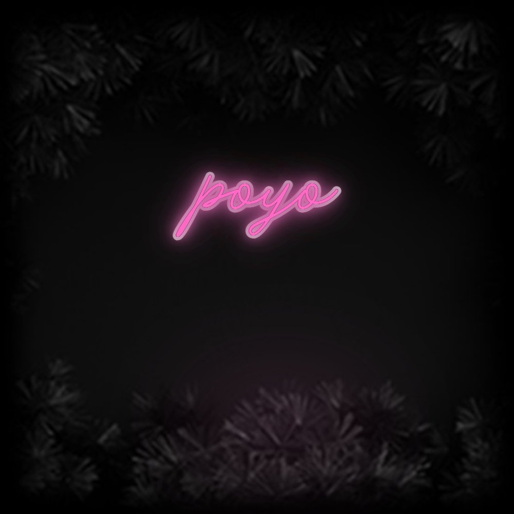Konfiguriertes Neonschild: poyo - Official Neon - led neon schild schriftzug personalisiert