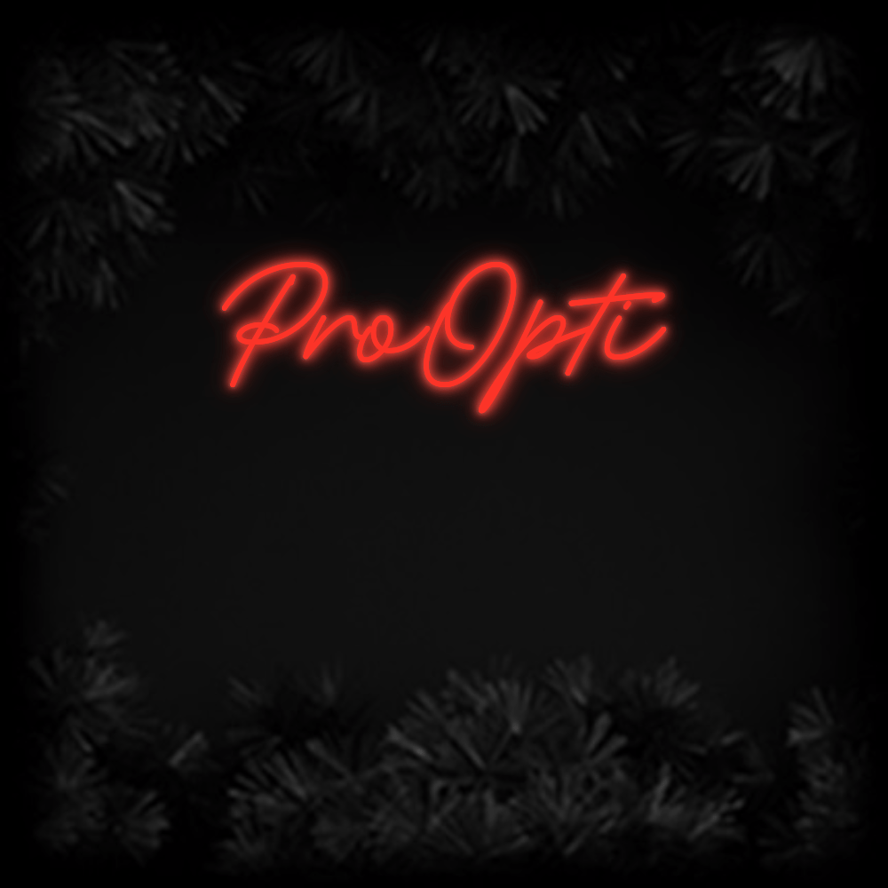 Konfiguriertes Neonschild: ProOpti - Official Neon - led neon schild schriftzug personalisiert