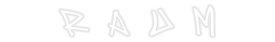 Konfiguriertes Neonschild: R A U M - Official Neon - led neon schild schriftzug personalisiert