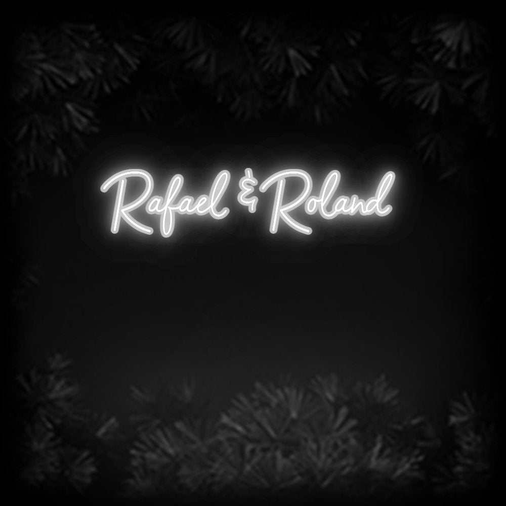 Konfiguriertes Neonschild: Rafael & Rola... - Official Neon - led neon schild schriftzug personalisiert