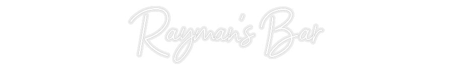 Konfiguriertes Neonschild: Rayman‘s Bar - Official Neon - led neon schild schriftzug personalisiert