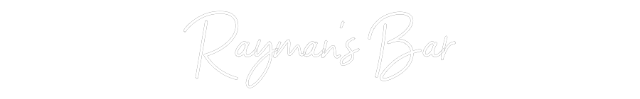 Konfiguriertes Neonschild: Rayman‘s Bar - Official Neon - led neon schild schriftzug personalisiert
