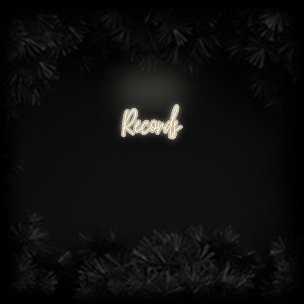 Konfiguriertes Neonschild: Records - Official Neon - led neon schild schriftzug personalisiert