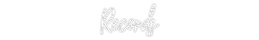 Konfiguriertes Neonschild: Records - Official Neon - led neon schild schriftzug personalisiert