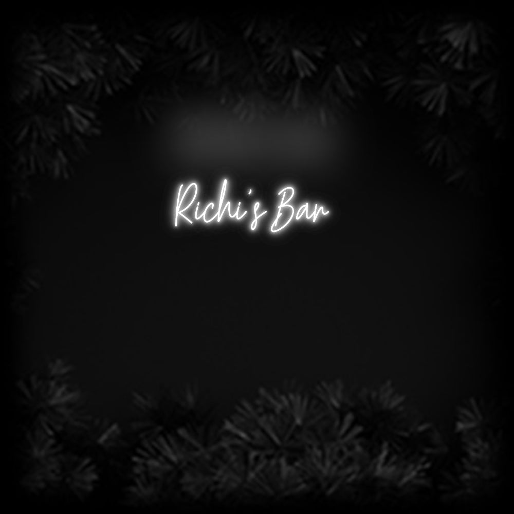 Konfiguriertes Neonschild: Richi's Bar - Official Neon - led neon schild schriftzug personalisiert