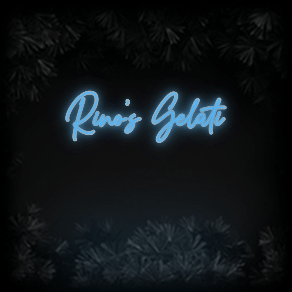 Konfiguriertes Neonschild: Rino's Gelati - Official Neon - led neon schild schriftzug personalisiert