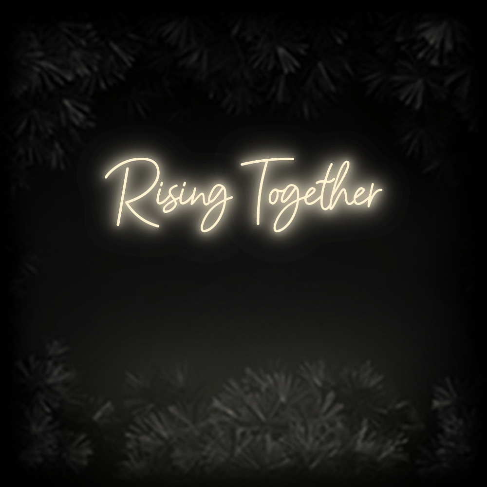 Konfiguriertes Neonschild: Rising Together - Official Neon - led neon schild schriftzug personalisiert