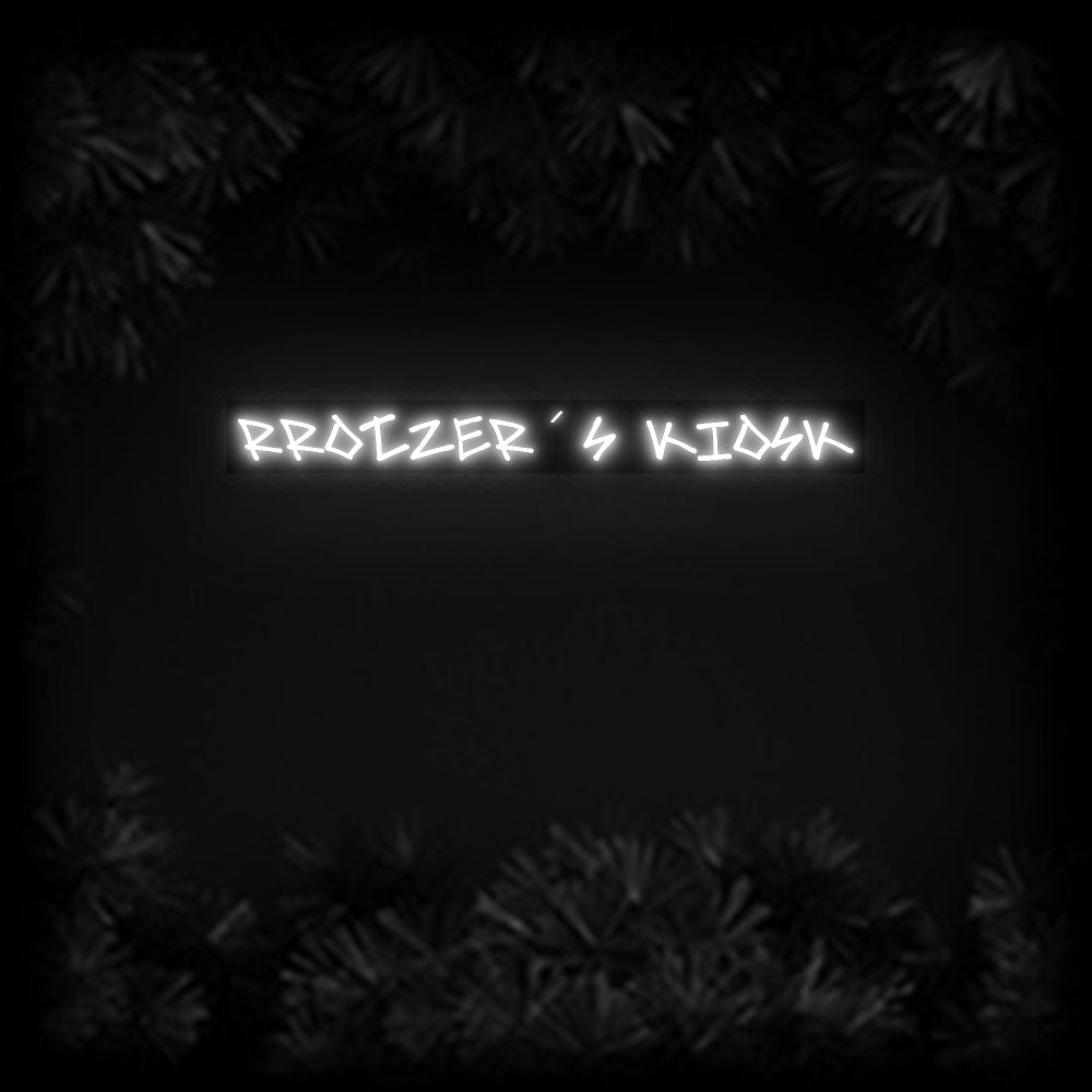 Konfiguriertes Neonschild: RROTZER´S KIOSK - Official Neon - led neon schild schriftzug personalisiert