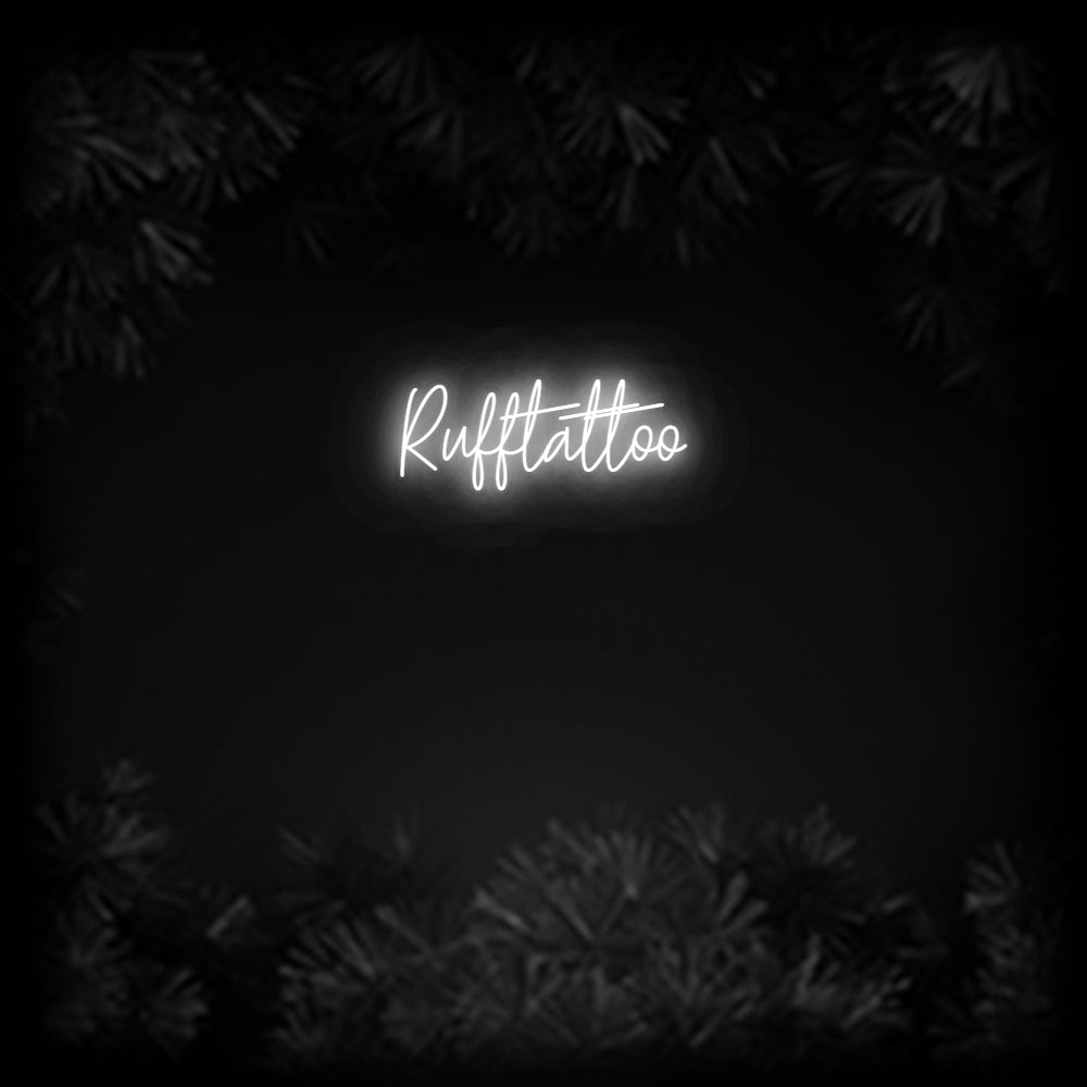Konfiguriertes Neonschild: Rufftattoo - Official Neon - led neon schild schriftzug personalisiert