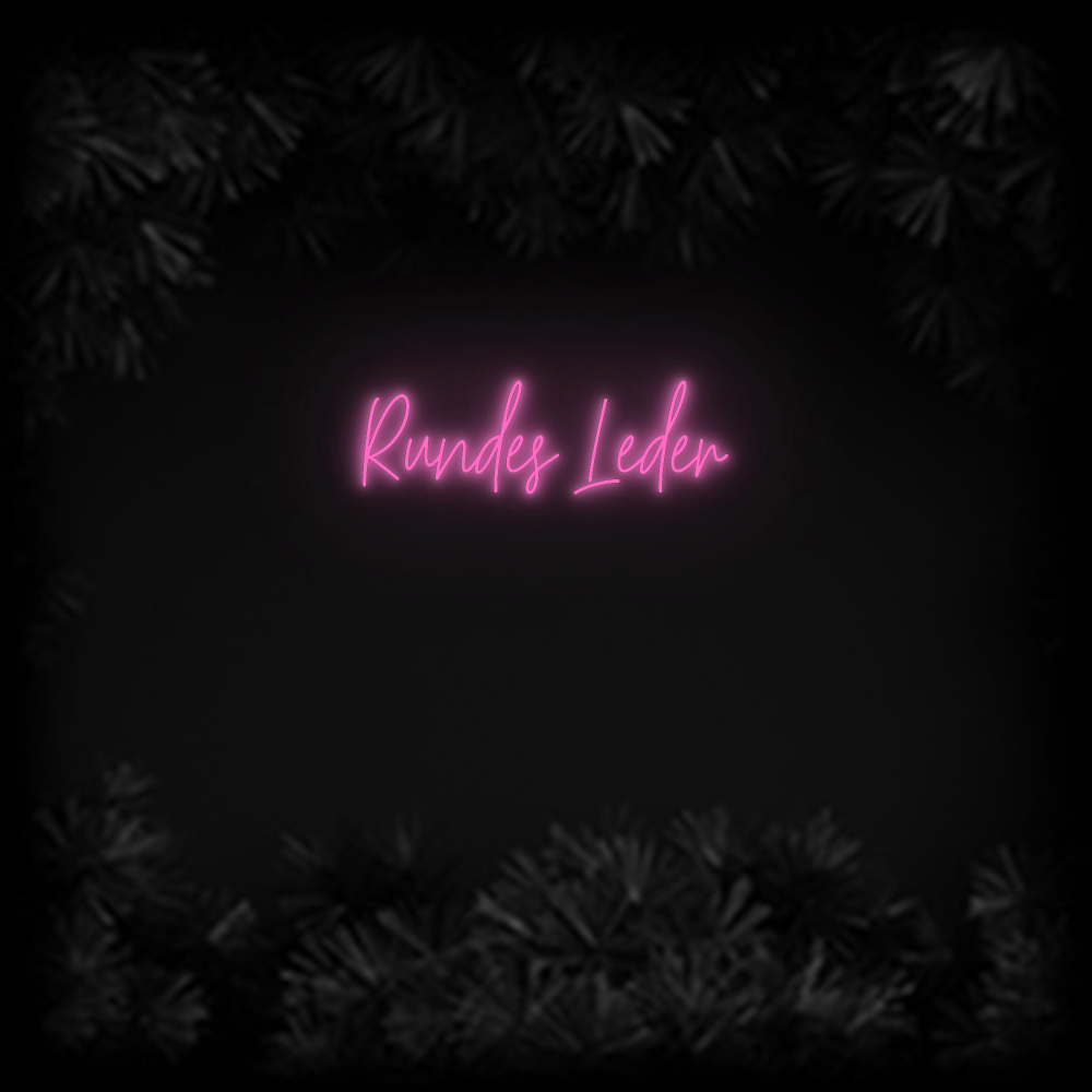 Konfiguriertes Neonschild: Rundes Leder - Official Neon - led neon schild schriftzug personalisiert