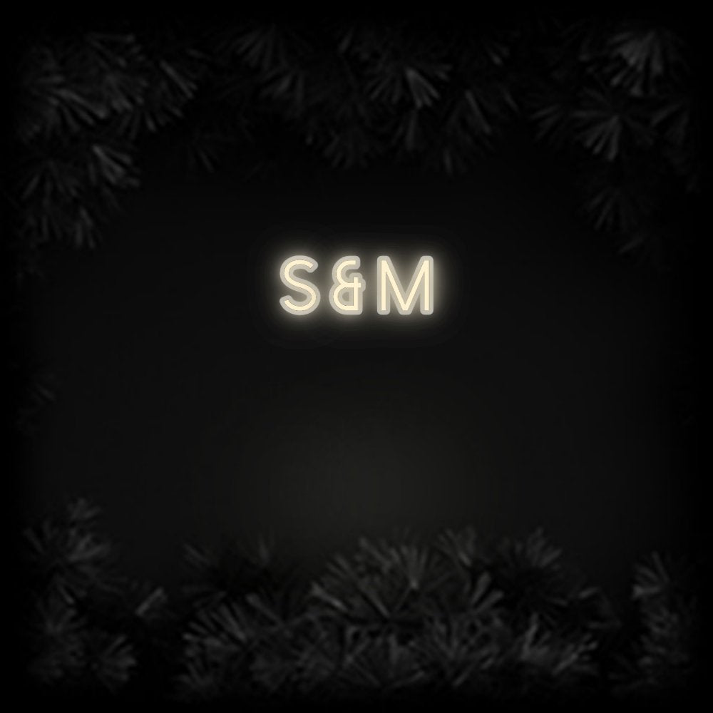 Konfiguriertes Neonschild: S & M - Official Neon - led neon schild schriftzug personalisiert