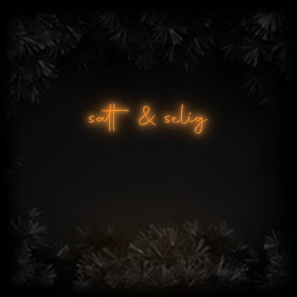 Konfiguriertes Neonschild: satt & selig - Official Neon - led neon schild schriftzug personalisiert