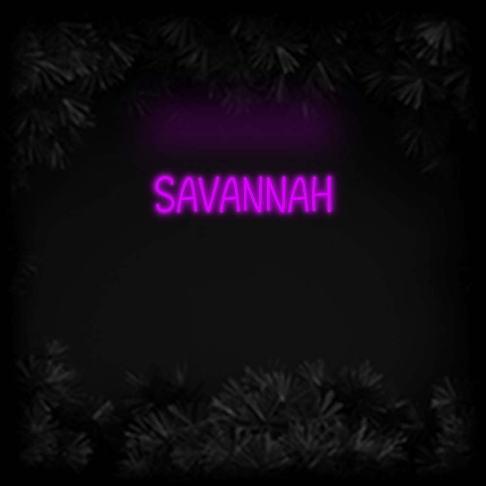 Konfiguriertes Neonschild: Savannah - Official Neon - led neon schild schriftzug personalisiert