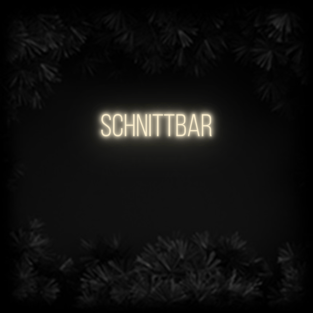 Konfiguriertes Neonschild: SCHNITTBAR - Official Neon - led neon schild schriftzug personalisiert
