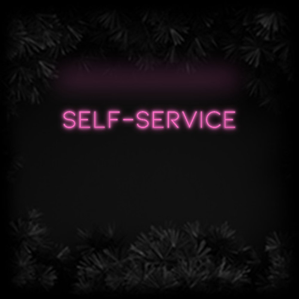 Konfiguriertes Neonschild: SELF - SERVICE - Official Neon - led neon schild schriftzug personalisiert