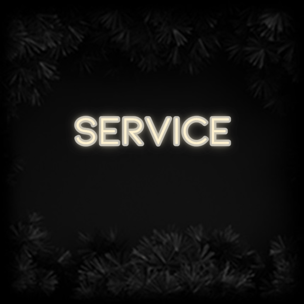 Konfiguriertes Neonschild: SERVICE - Official Neon - led neon schild schriftzug personalisiert