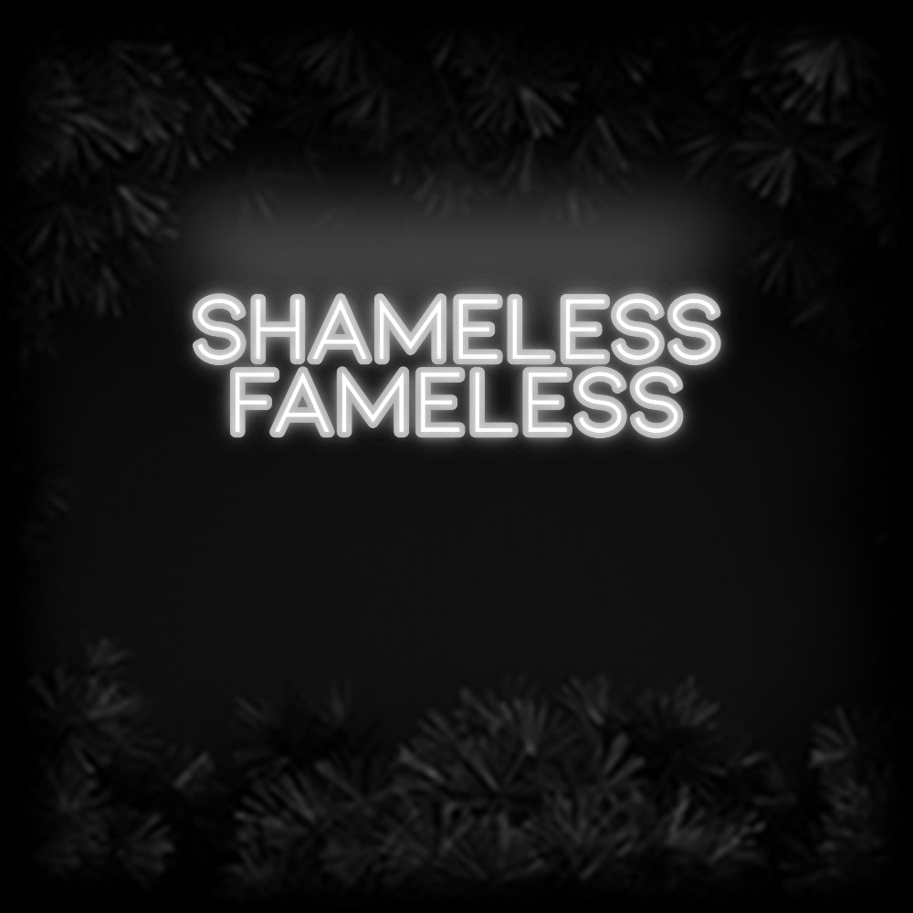 Konfiguriertes Neonschild: SHAMELESS FA... - Official Neon - led neon schild schriftzug personalisiert