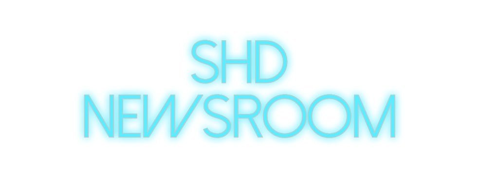 Konfiguriertes Neonschild: SHD NewSROOM - Official Neon - led neon schild schriftzug personalisiert