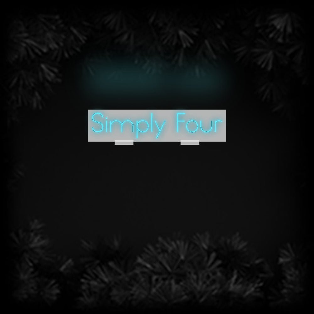 Konfiguriertes Neonschild: Simply Four - Official Neon - led neon schild schriftzug personalisiert