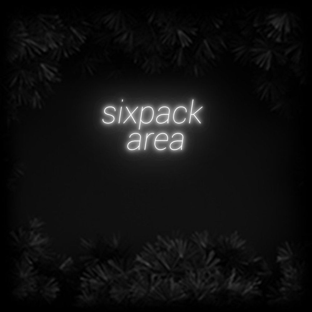 Konfiguriertes Neonschild: sixpack area - Official Neon - led neon schild schriftzug personalisiert