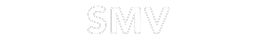 Konfiguriertes Neonschild: SMV - Official Neon - led neon schild schriftzug personalisiert