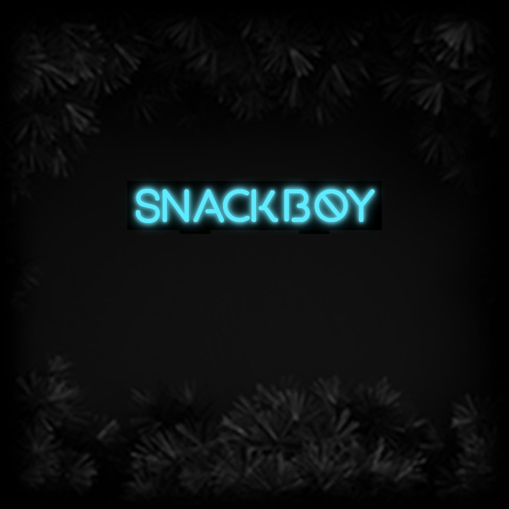 Konfiguriertes Neonschild: SNACKBOY - Official Neon - led neon schild schriftzug personalisiert