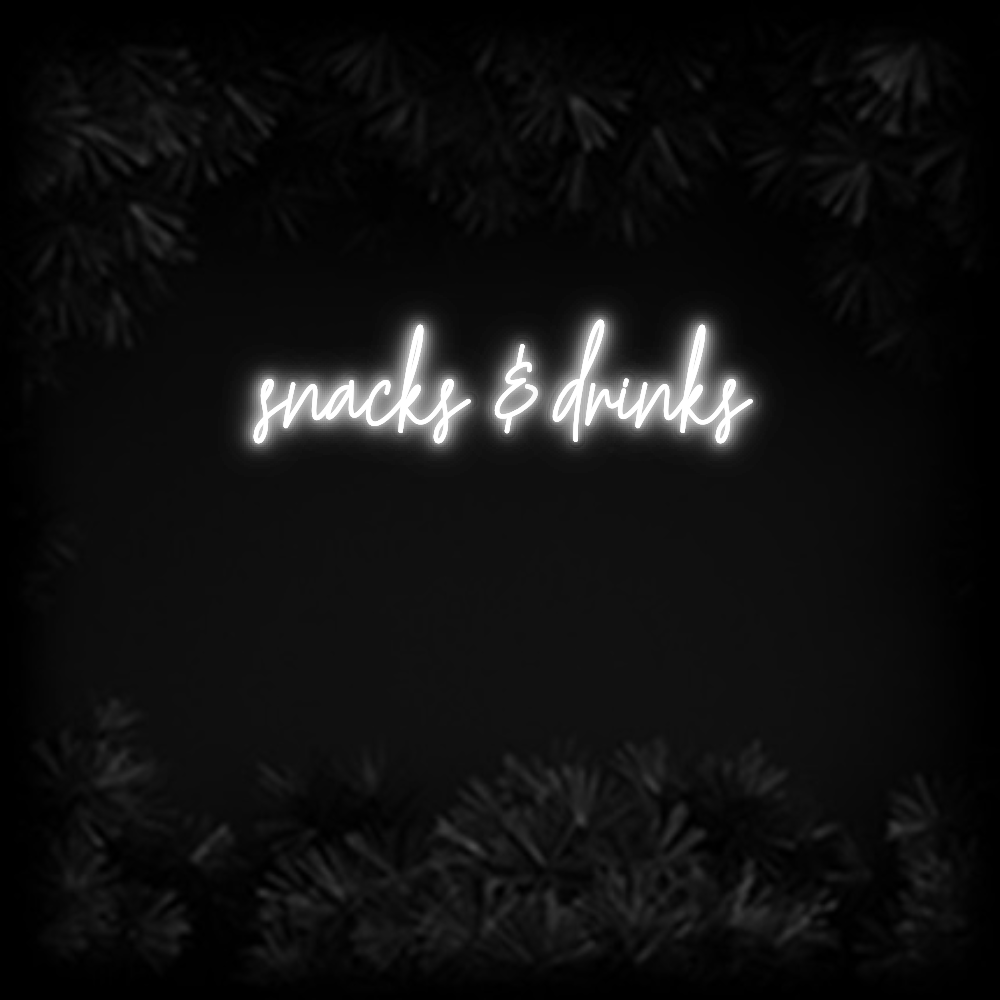 Konfiguriertes Neonschild: snacks & drinks - Official Neon - led neon schild schriftzug personalisiert