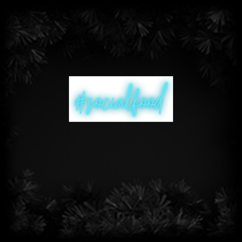 Konfiguriertes Neonschild: socialfood - Official Neon - led neon schild schriftzug personalisiert