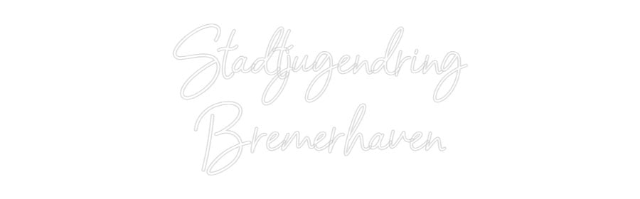 Konfiguriertes Neonschild: Stadtjugendri... - Official Neon - led neon schild schriftzug personalisiert