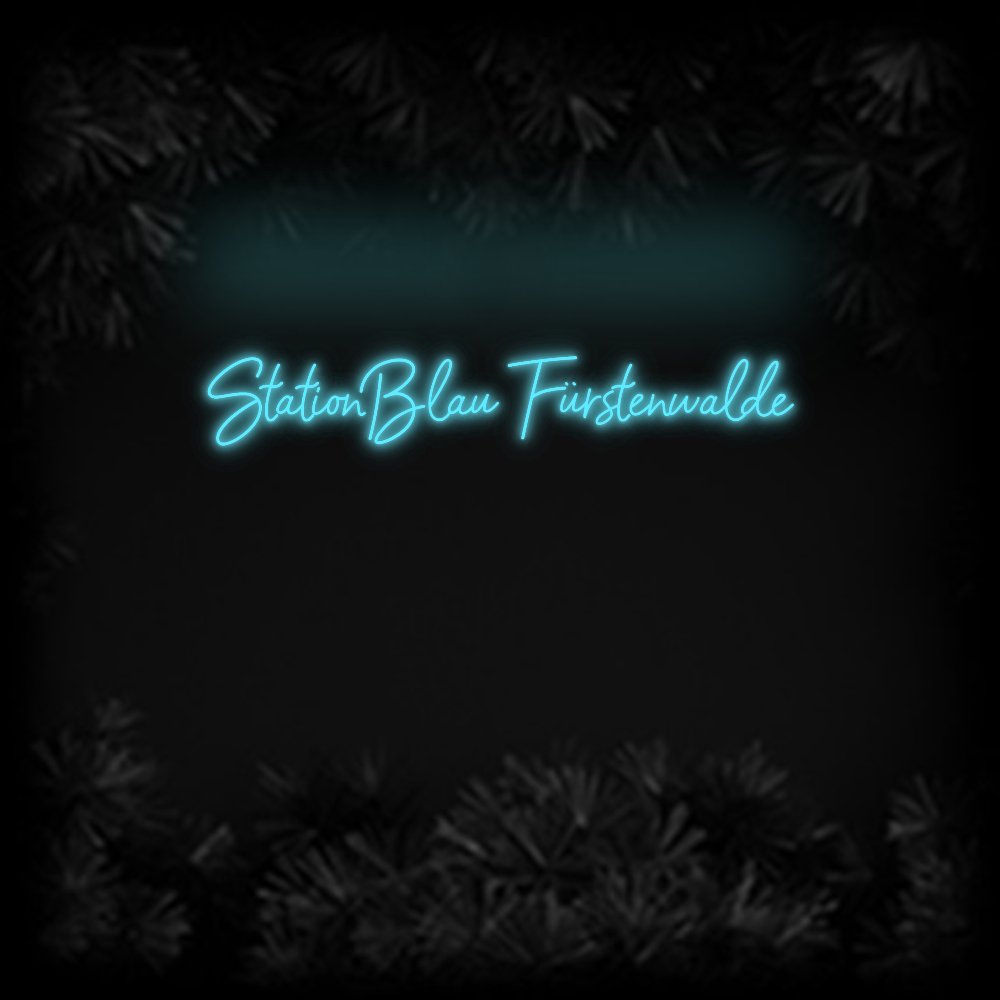 Konfiguriertes Neonschild: StationBlau F... - Official Neon - led neon schild schriftzug personalisiert