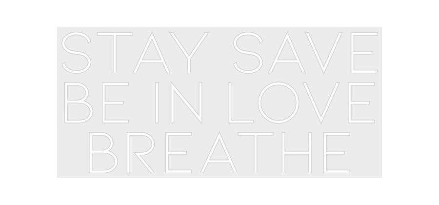 Konfiguriertes Neonschild: Stay save Be... - Official Neon - led neon schild schriftzug personalisiert