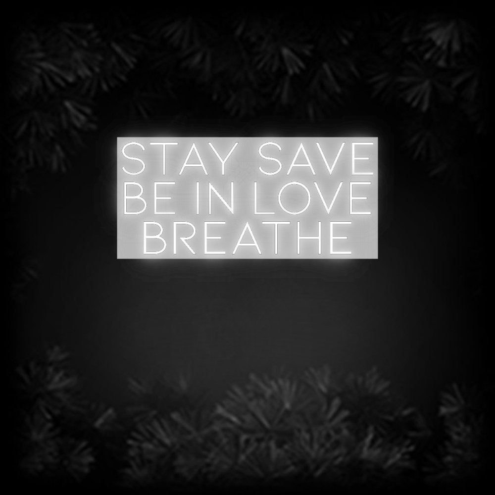 Konfiguriertes Neonschild: Stay save Be... - Official Neon - led neon schild schriftzug personalisiert