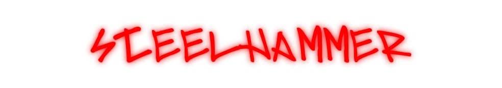 Konfiguriertes Neonschild: Steelhammer - Official Neon - led neon schild schriftzug personalisiert