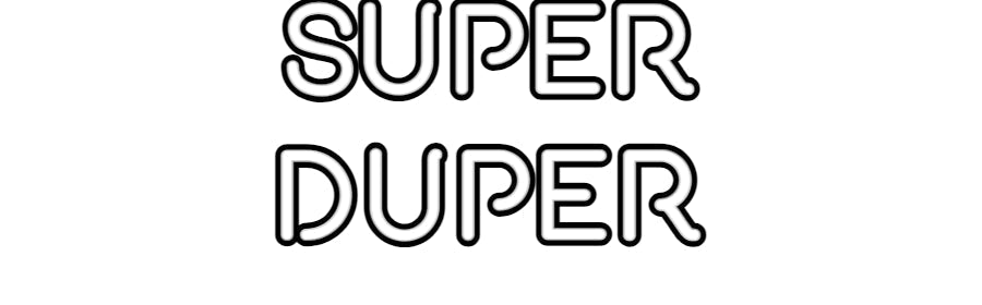 Konfiguriertes Neonschild: Super Duper - Official Neon - led neon schild schriftzug personalisiert