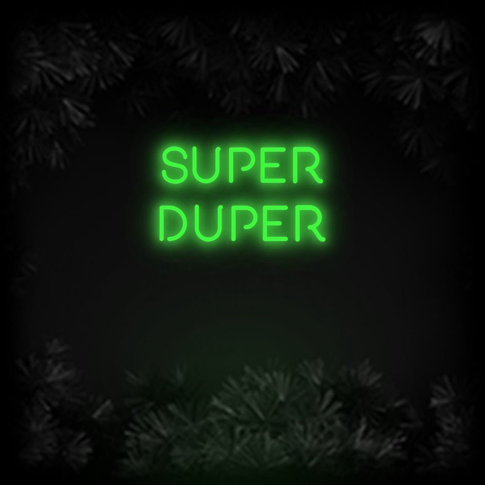 Konfiguriertes Neonschild: Super Duper - Official Neon - led neon schild schriftzug personalisiert