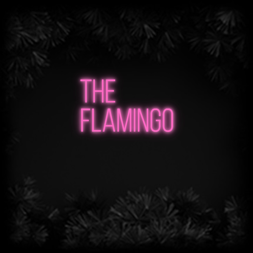 Konfiguriertes Neonschild: THE FLAMINGO - Official Neon - led neon schild schriftzug personalisiert